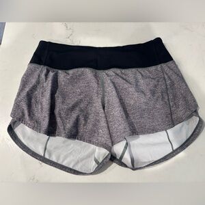 Lululemon Speed Shorts Heathered
Gray SZ 6